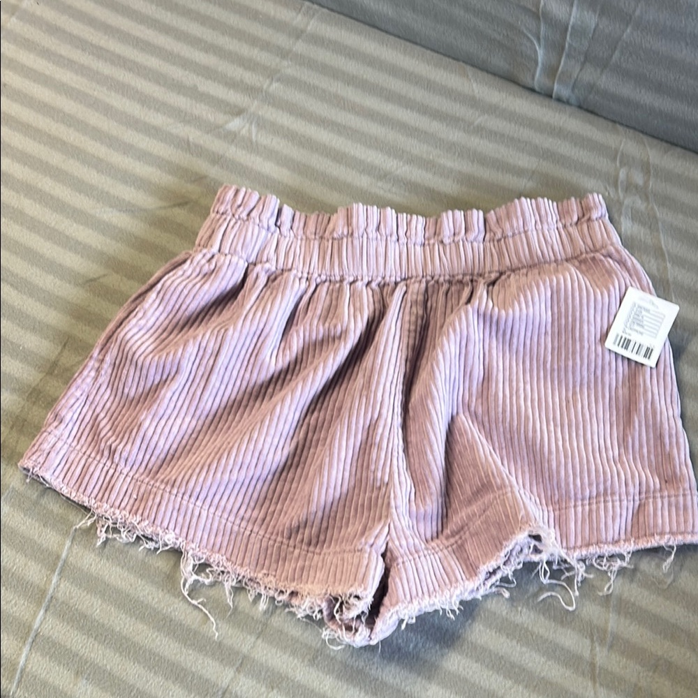 Women's Pink Corduroy Shorts